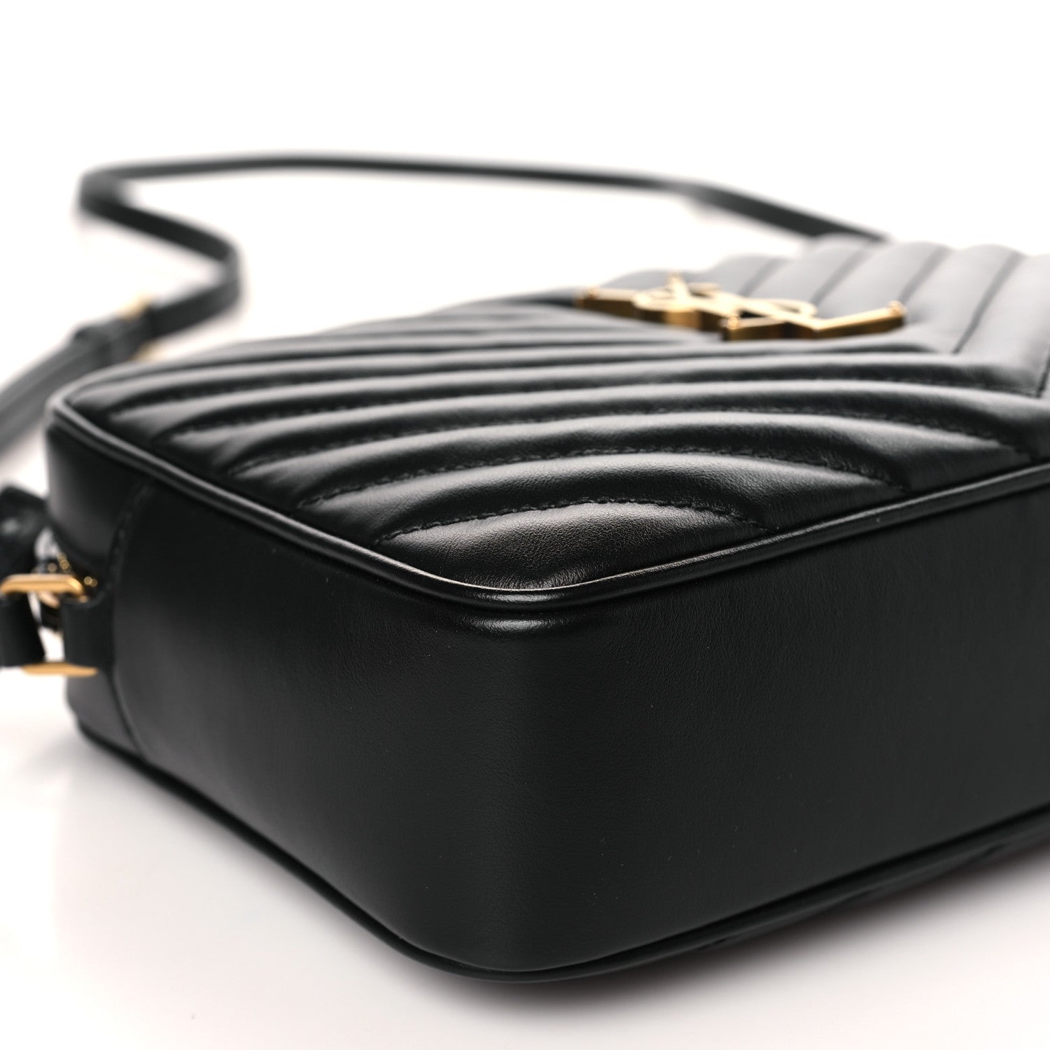 Saint Laurent Calfskin Matelasse Monogram Lou Camera Bag Black 8 of 9