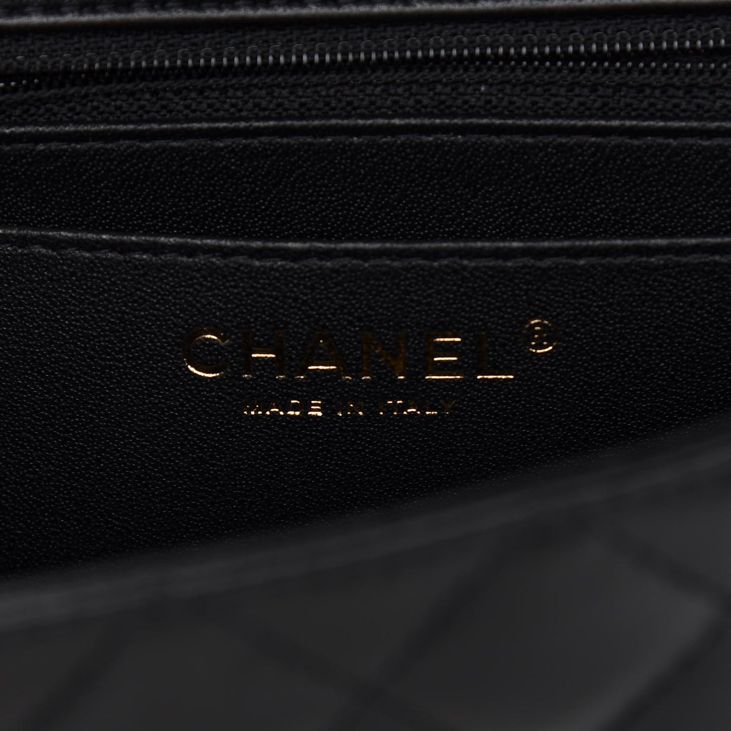 Lambskin Quilted Mini Rectangular Flap Black