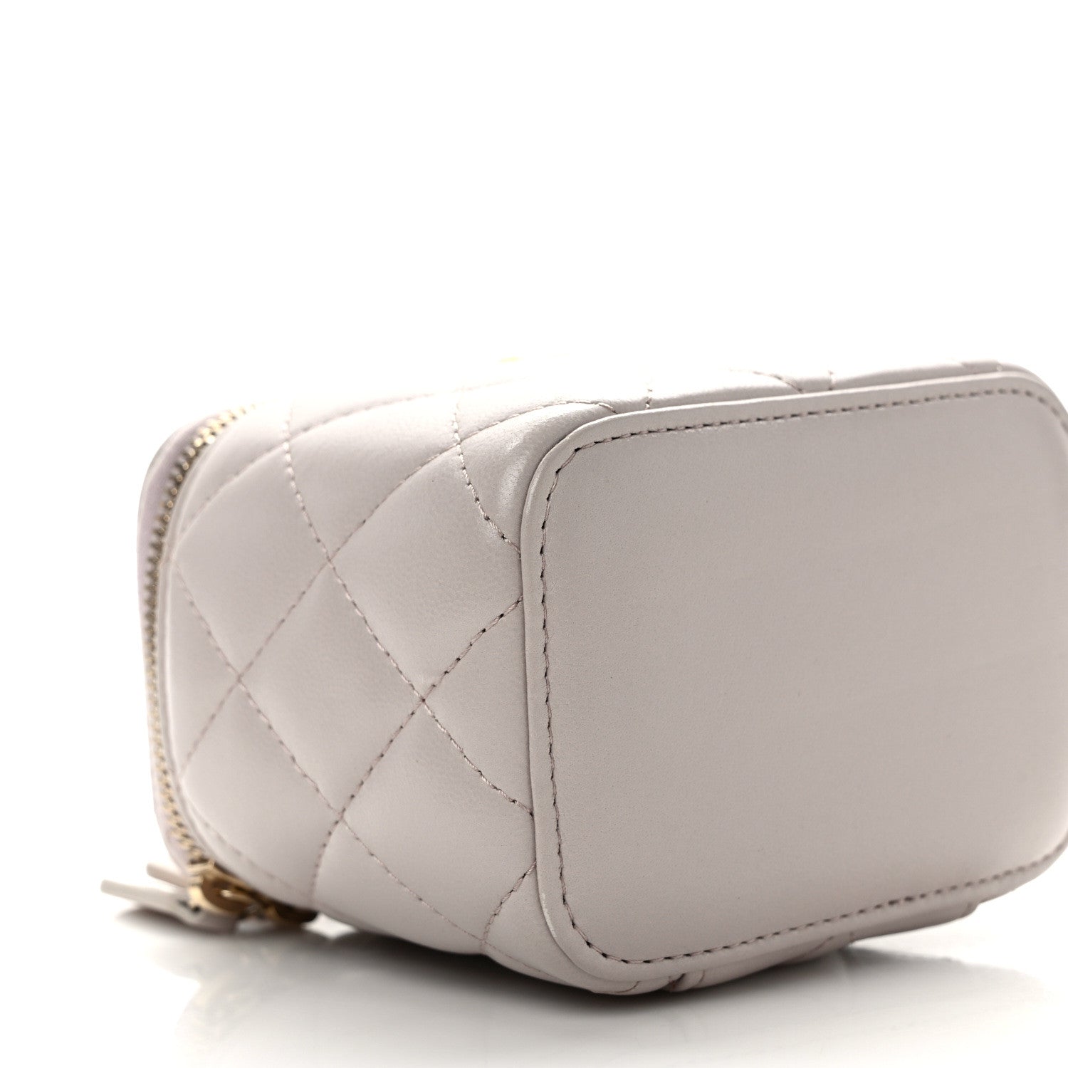 Chanel Lambskin Quilted Pearl Crush Mini Vanity Case With Chain Light Purple 8 of 9