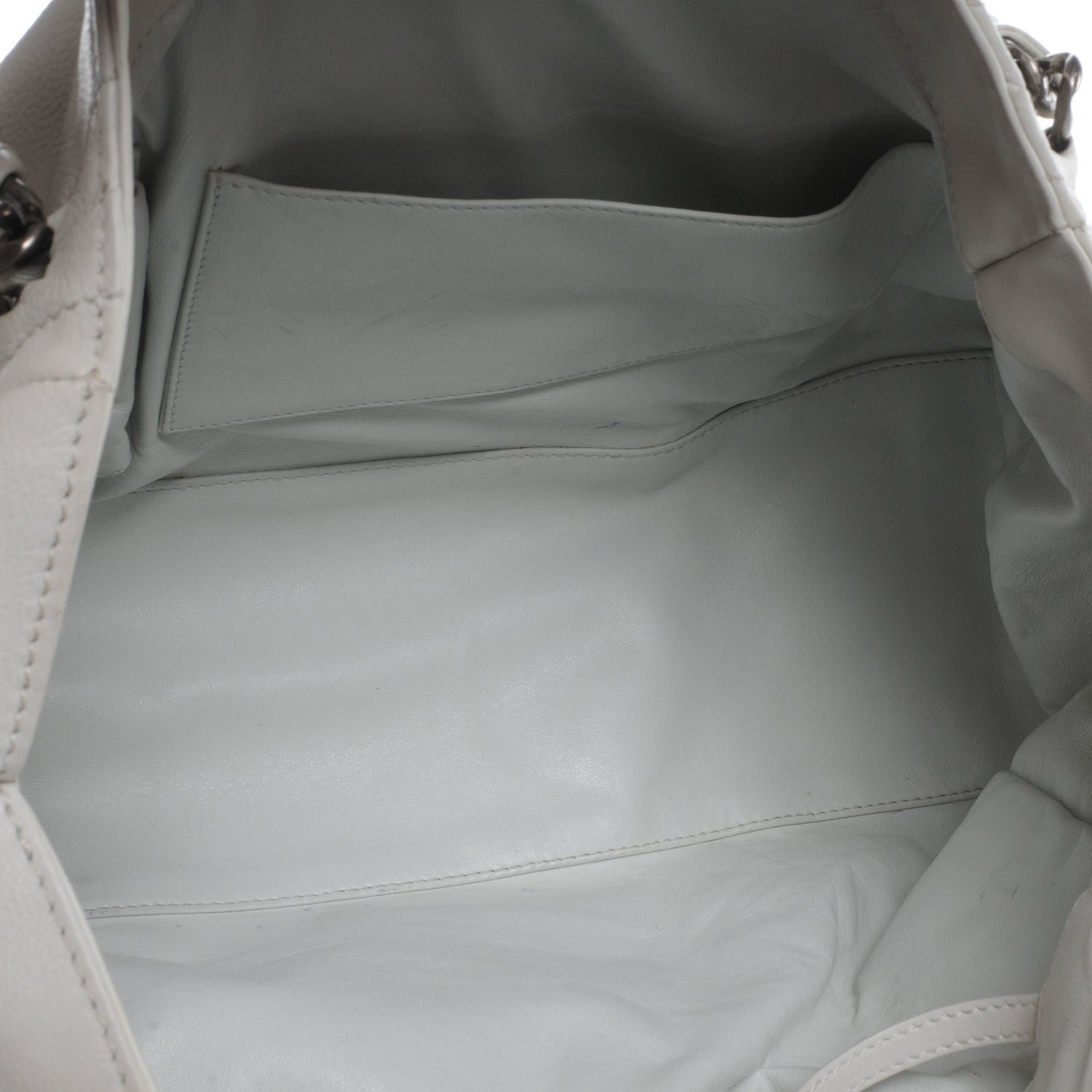 Chanel Leather Large Modern Chain Tote White 7 of 7
