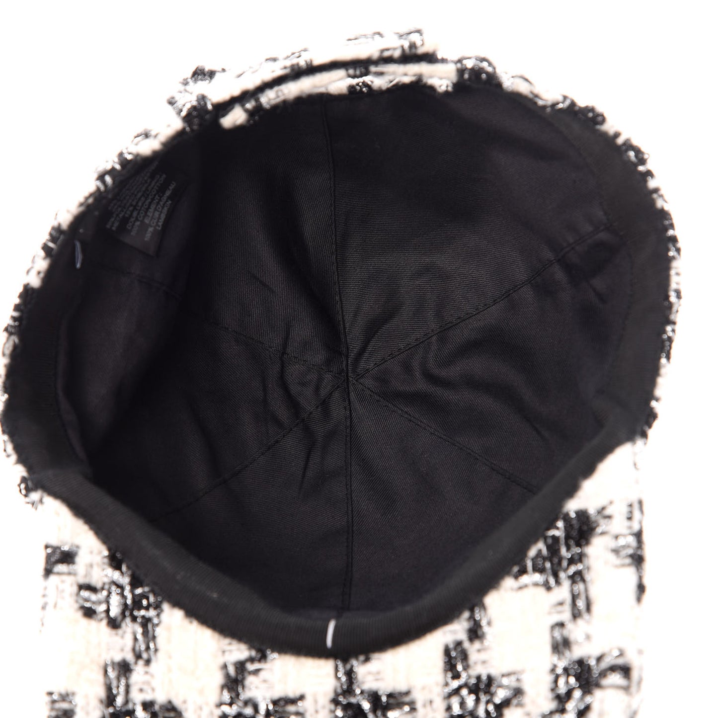 Tweed CC Cap Hat M Black White
