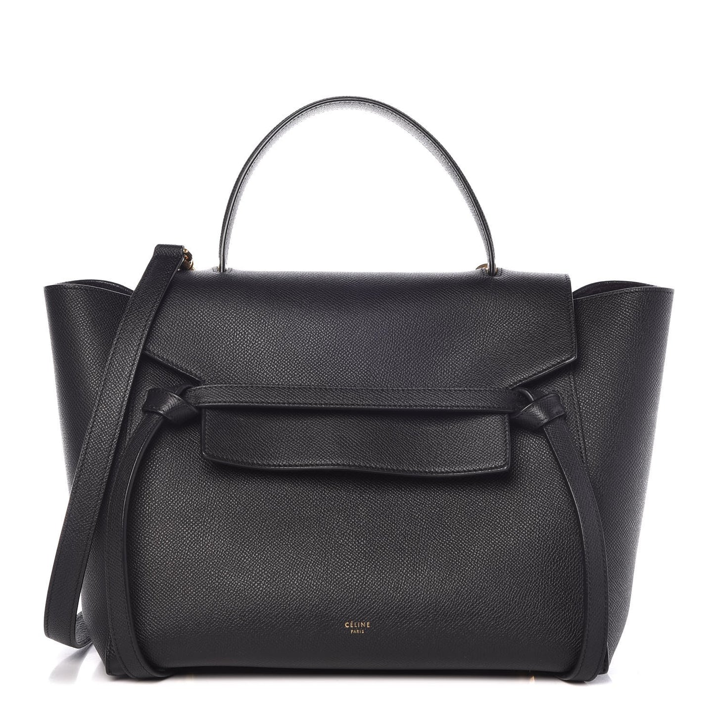Baby Grained Calfskin Mini Belt Bag Black