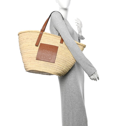 Loewe Raffia Large Basket Tote Bag Natural Tan 2 of 10
