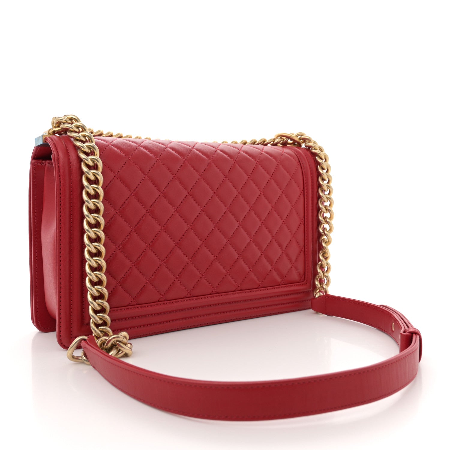 Chanel Lambskin Quilted New Medium Boy Flap Red 3 of 13