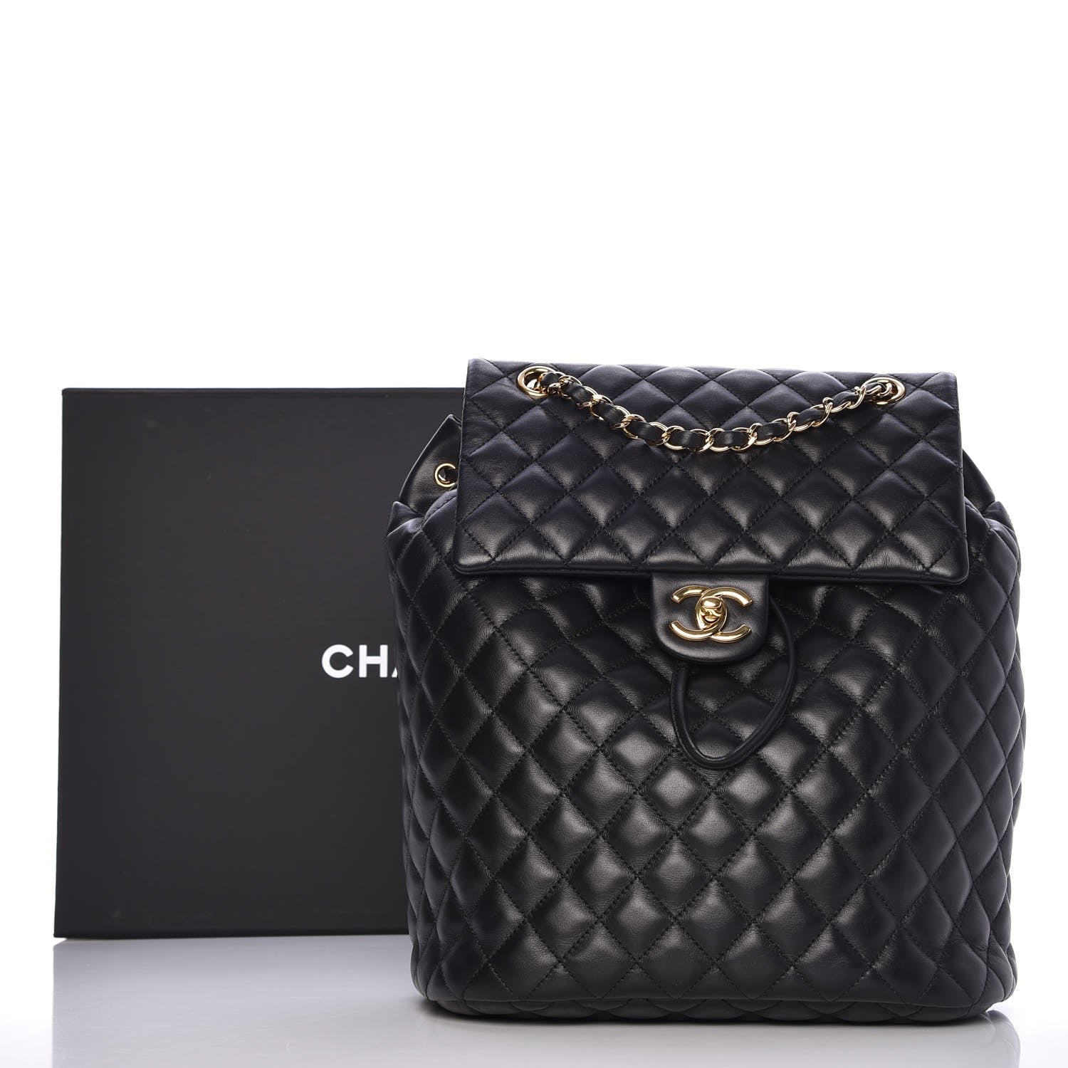 Chanel Lambskin Quilted Large Urban Spirit Backpack Black 8 of 8