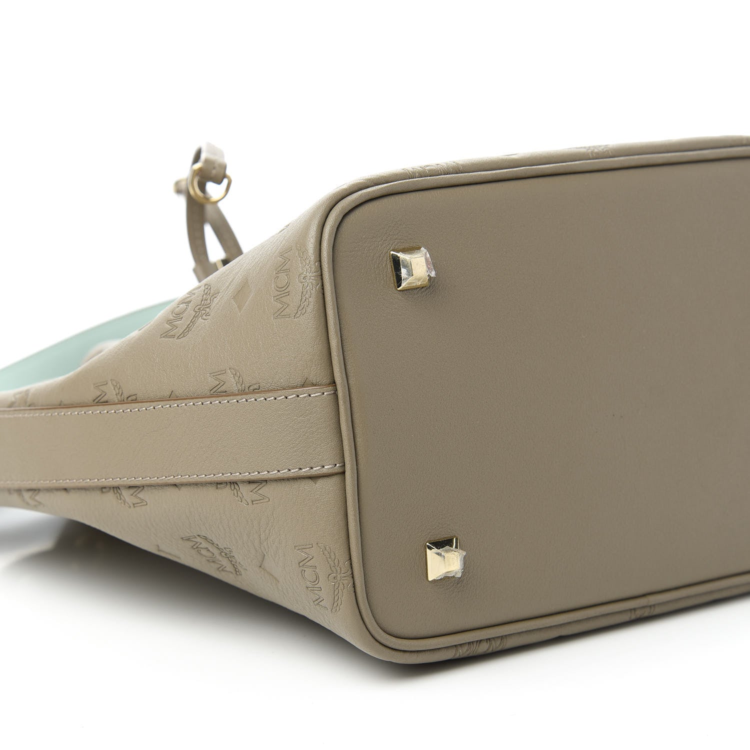 MCM Calfskin Ottomar Monogram Small Essential Bucket Urban Taupe 6 of 10