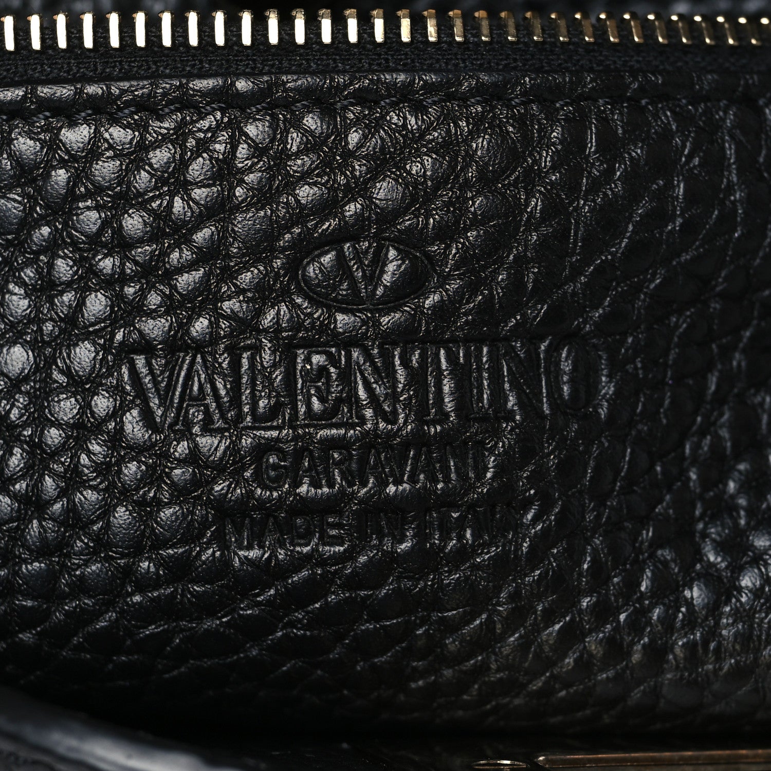 Valentino Garavani Pebbled Calfskin Mini Rockstud Flip-Lock Messenger Bag Black 5 of 8