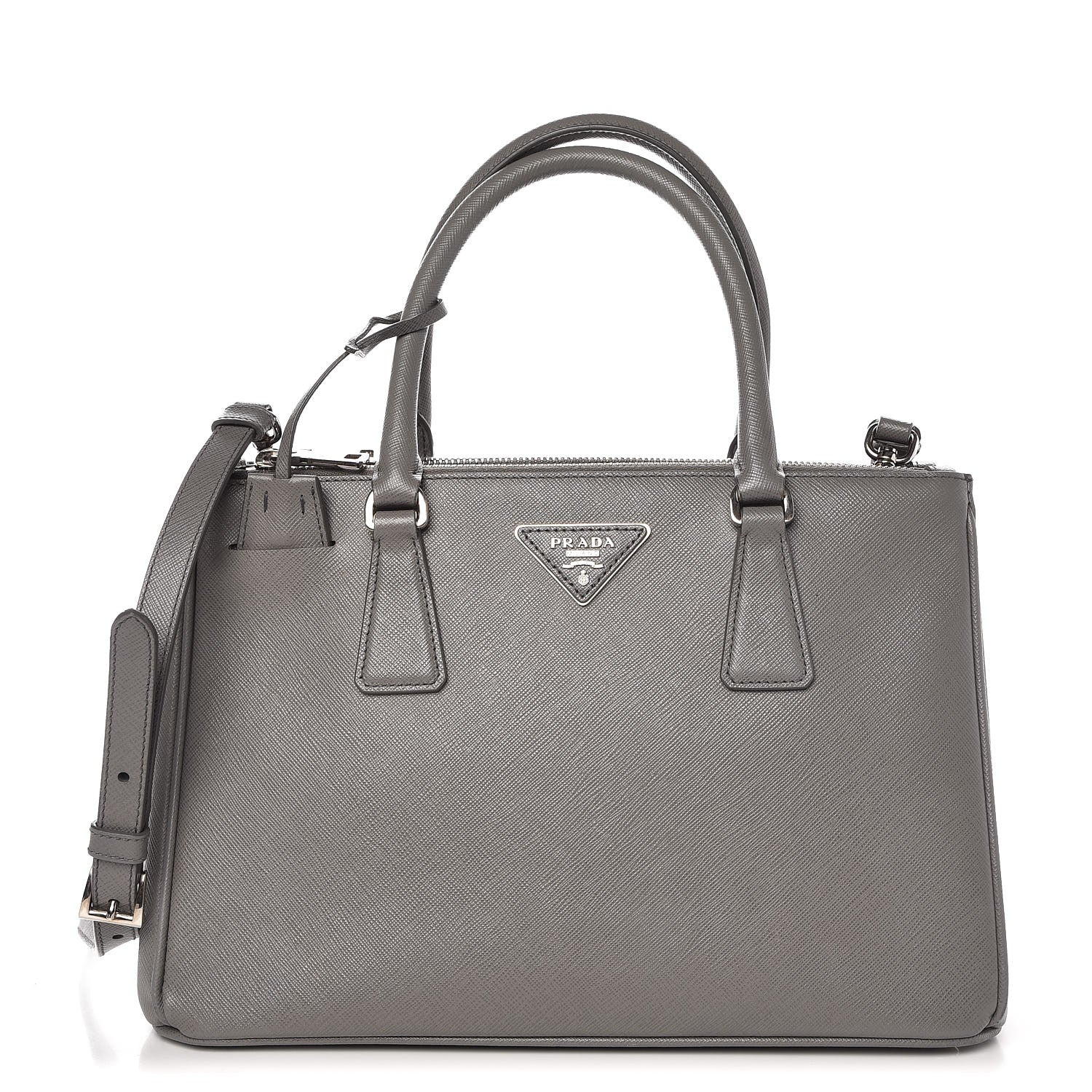Prada Saffiano Small Galleria Double Zip Tote Marmo 1 of 6