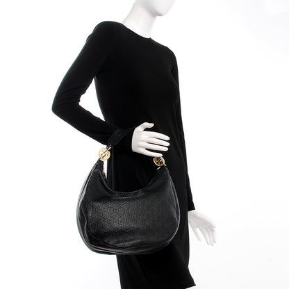 Gucci Guccissima Medium GG Twins Hobo Black 2 of 10