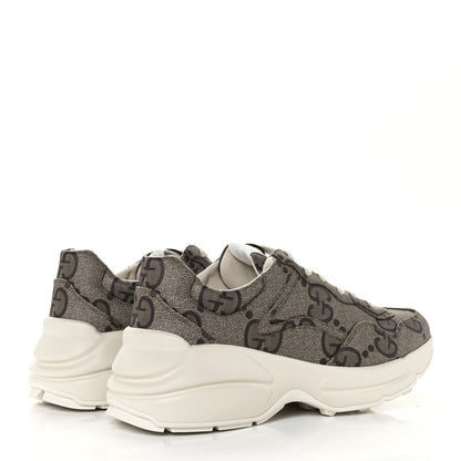 Gucci Maxi GG Supreme Monogram Gucci 100 Womens Rhyton Sneakers 39 Beige Ebony 4 of 11
