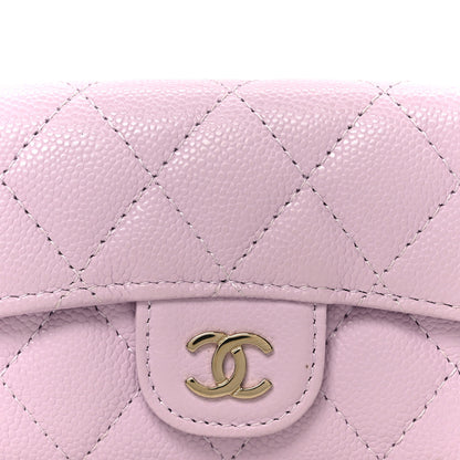 Chanel Caviar Quilted Classic 4 Key Holder Wallet Light Pink 9 of 10