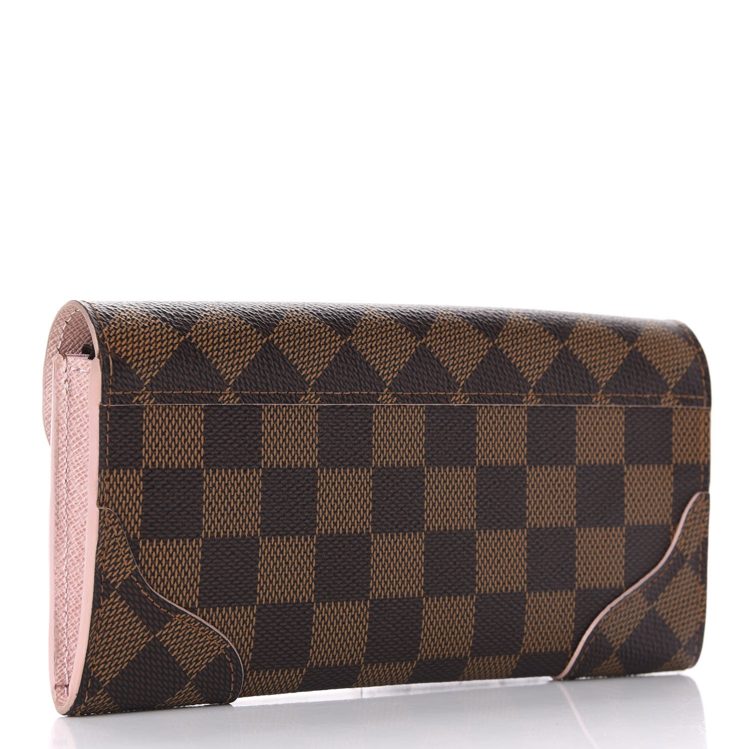 Louis Vuitton Damier Ebene Caissa Wallet Rose Ballerine 3 of 8