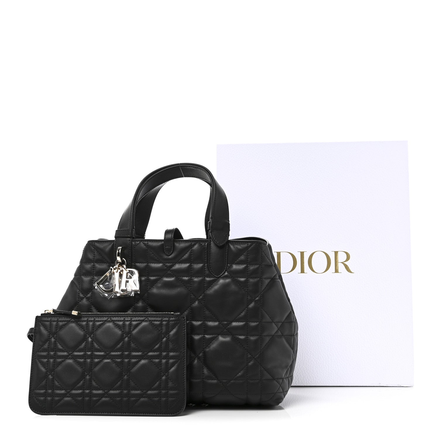 Christian Dior Calfskin Macrocannage Medium Toujours Black 1840865