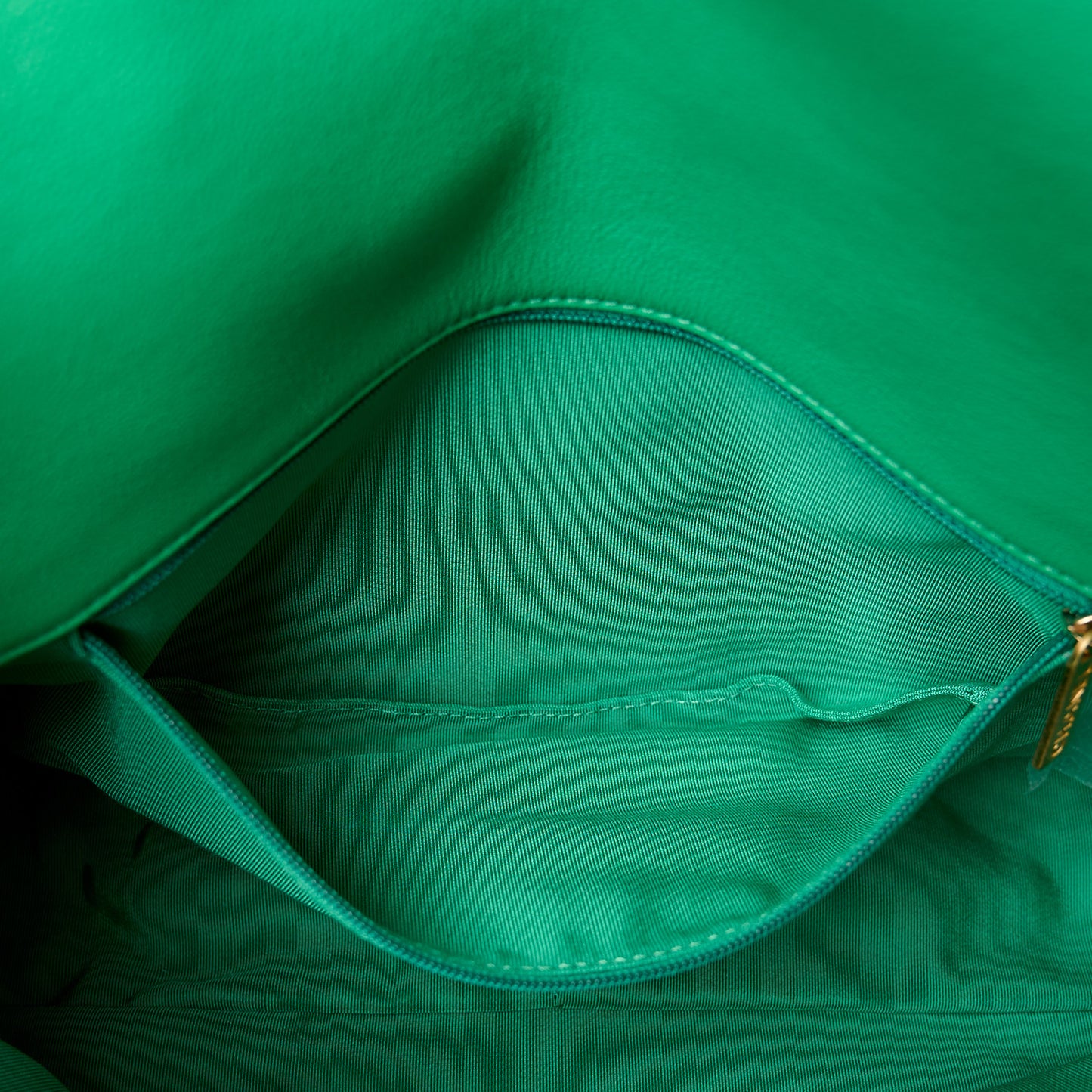 Lambskin Quilted Large Chanel 19 Flap Green
