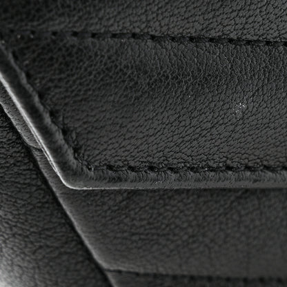 Saint Laurent Sheepskin Matelasse Chevron Monogram Mini College Bag Black 12 of 13
