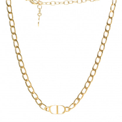 Christian Dior Metal Petit CD Choker Necklace Gold 1 of 4