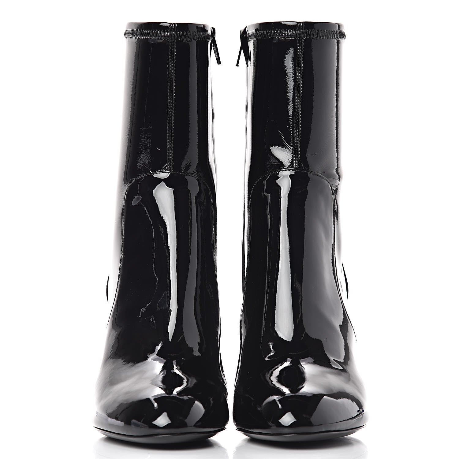 Louis Vuitton Patent Silhouette Ankle Boots 39 Black 3 of 7