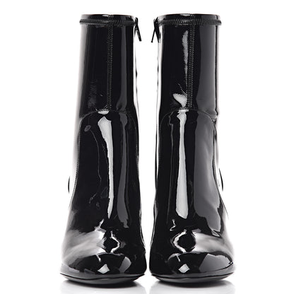 Louis Vuitton Patent Silhouette Ankle Boots 39 Black 3 of 7