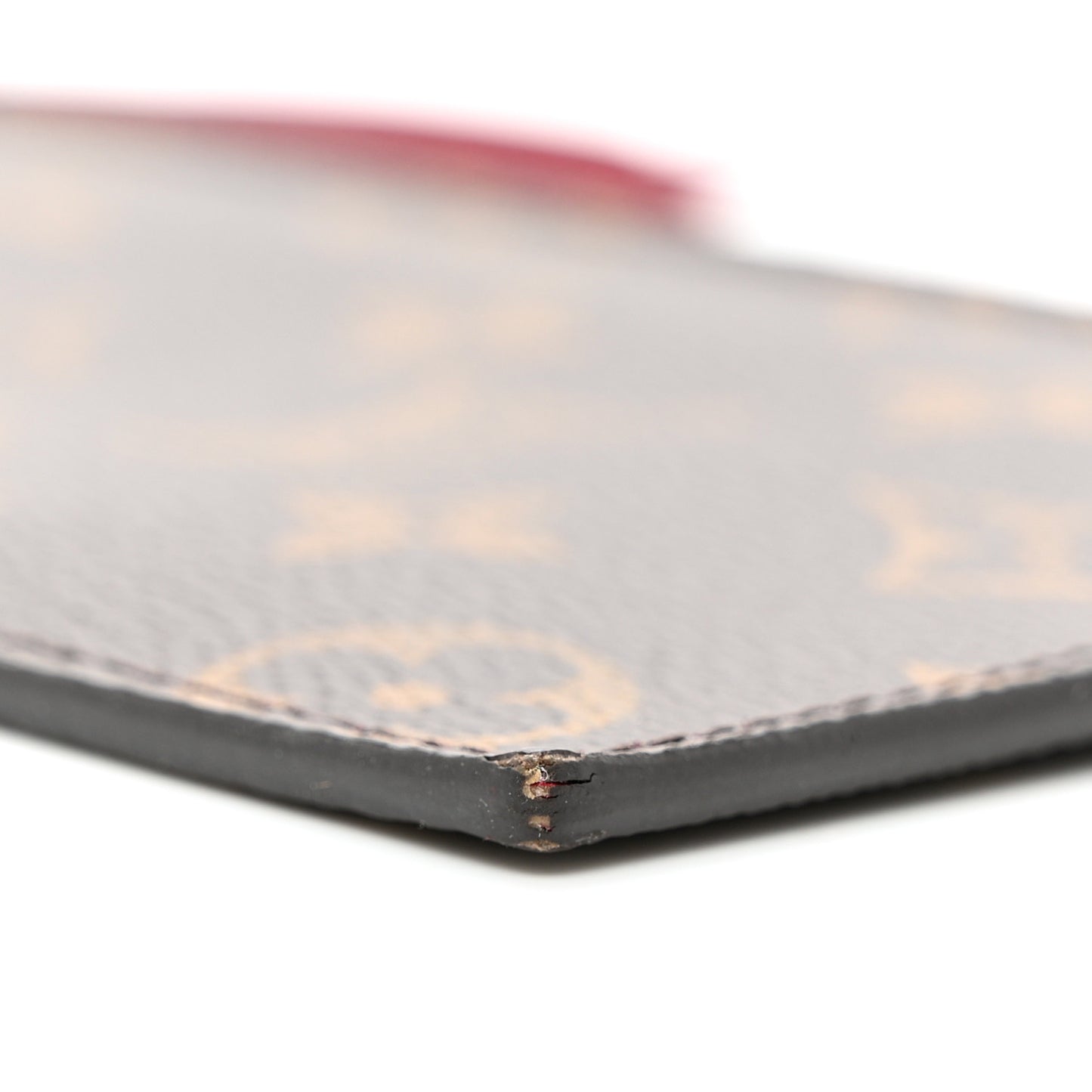 Monogram Felicie Chain Wallet Zippered Insert Fuchsia