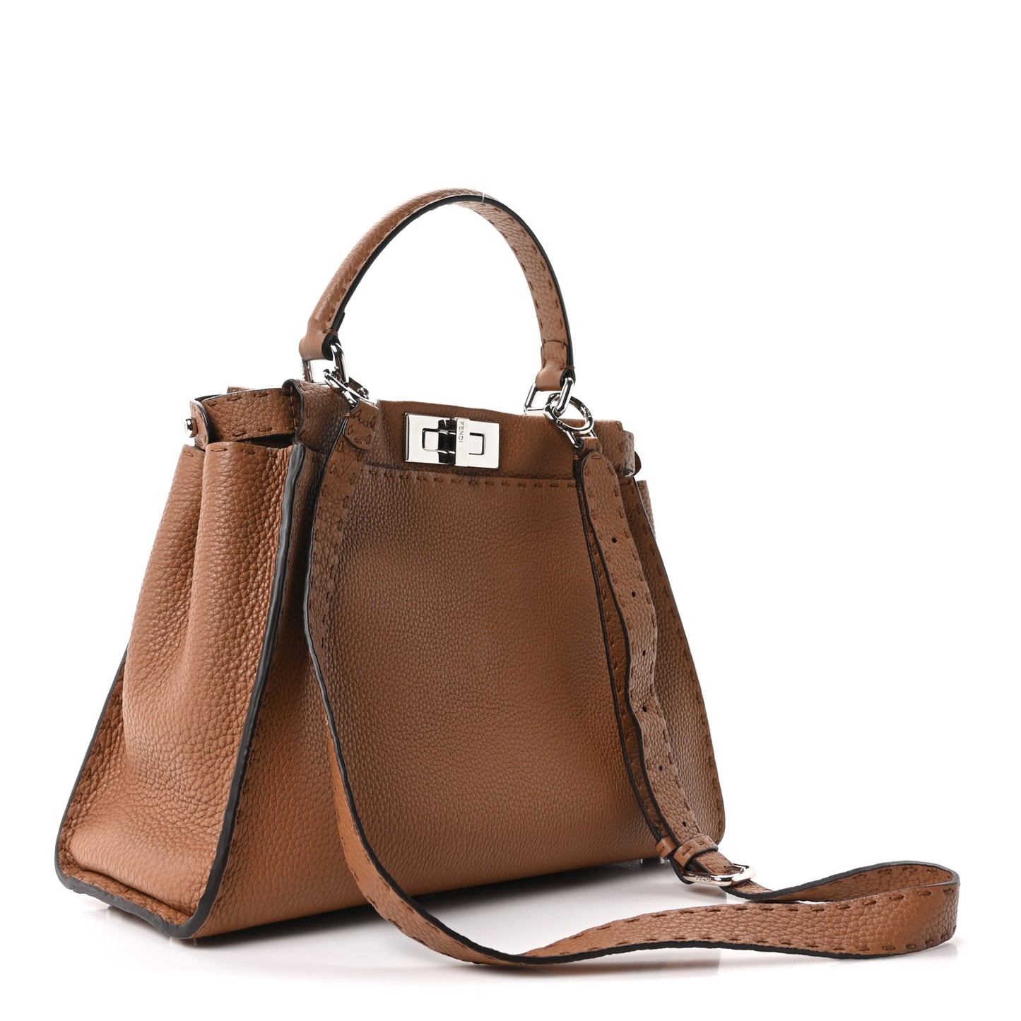 Cuoio Romano Selleria Bi-Color Medium Peekaboo Iconic Satchel Mou Deserto