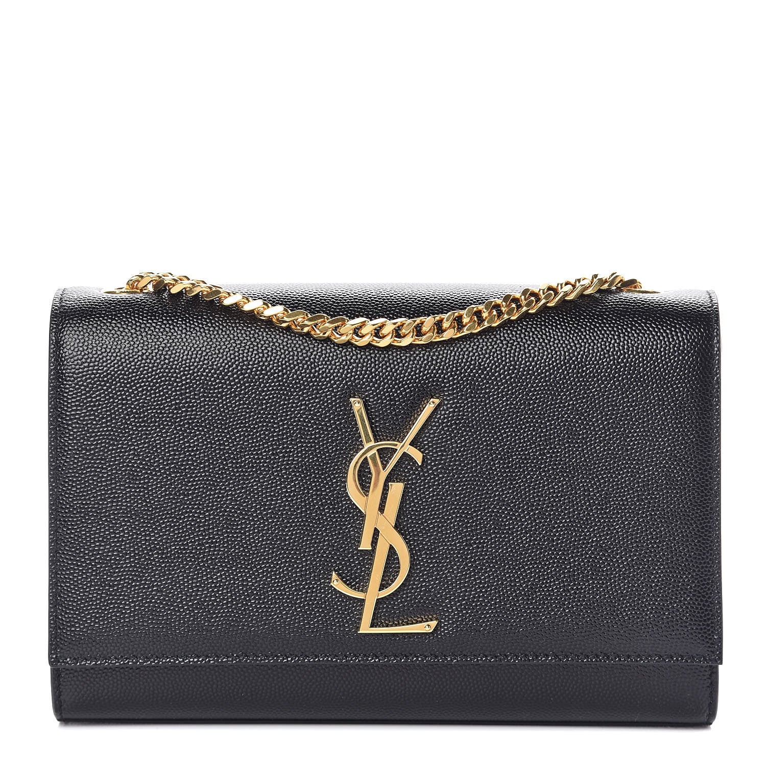 Saint Laurent Grain De Poudre Small Monogram Kate Satchel Black 1 of 9