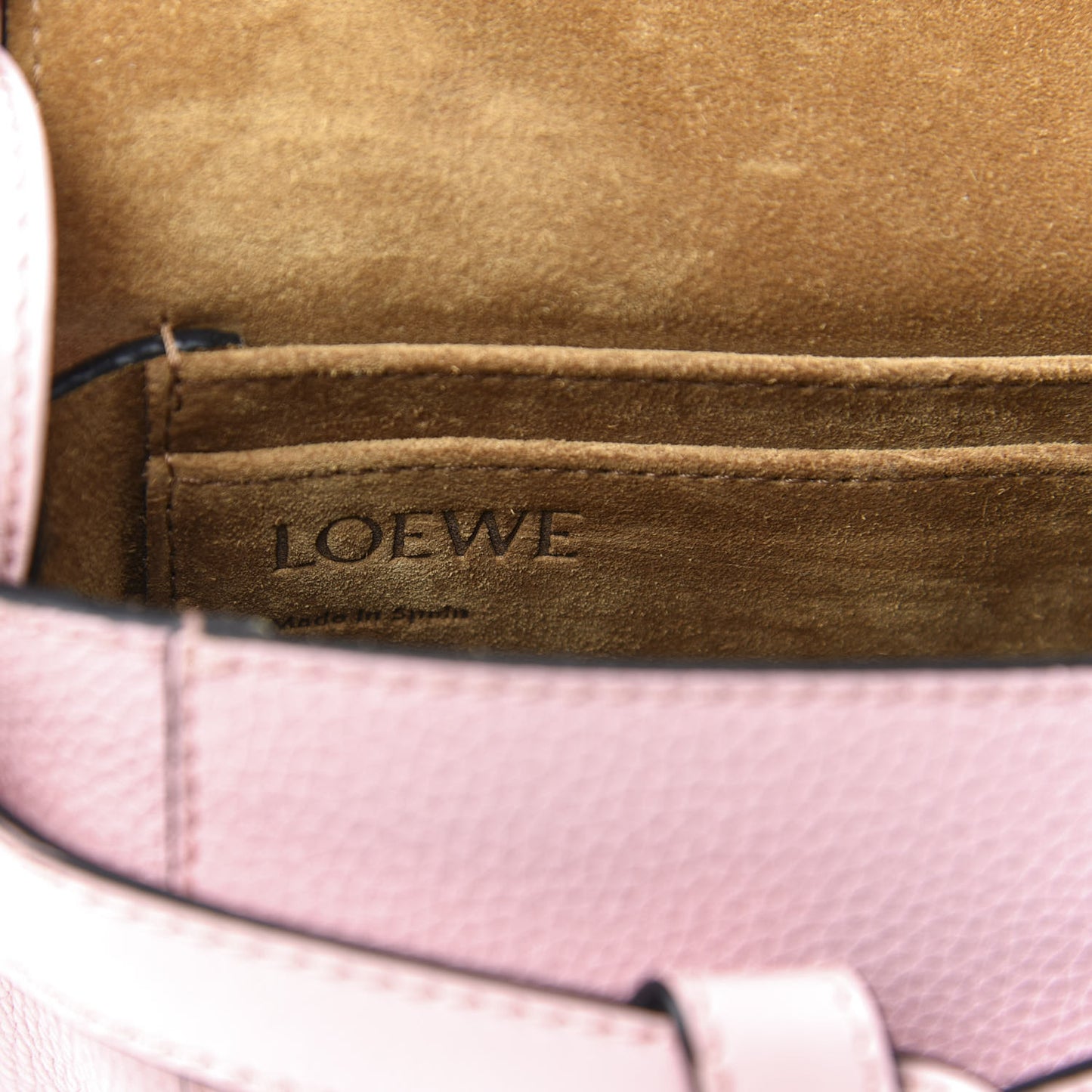 Grained Calfskin Mini Gate Crossbody Bag Pastel Pink