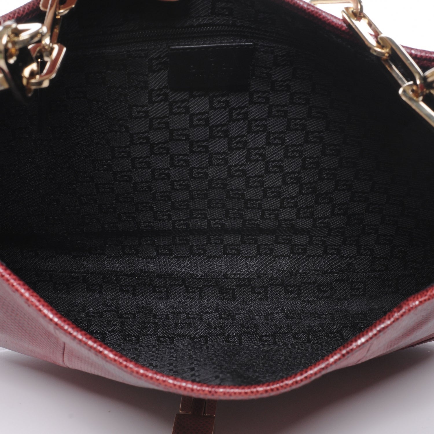 Gucci Lizard Jackie O Hobo Red 5 of 7