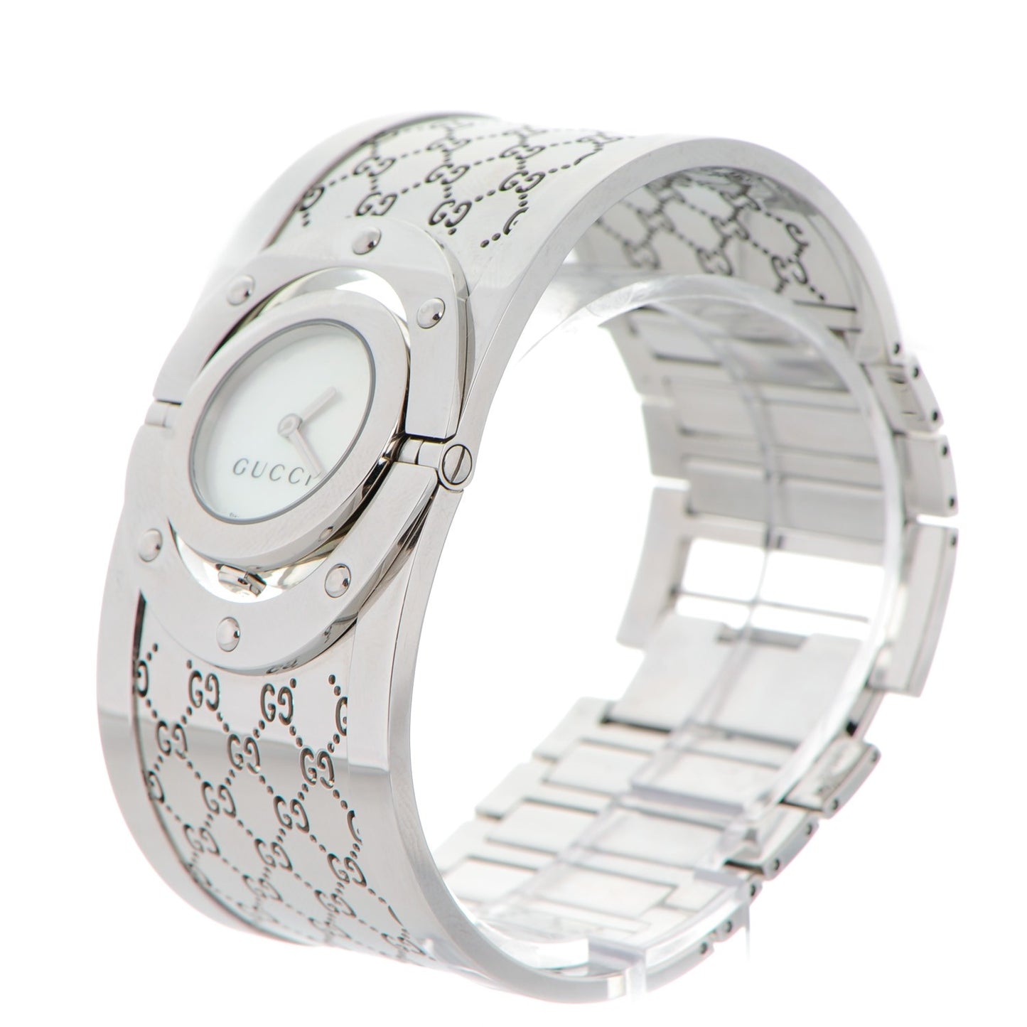 Stainless Steel Mother of Pearl 33mm Twirl Quartz Watch