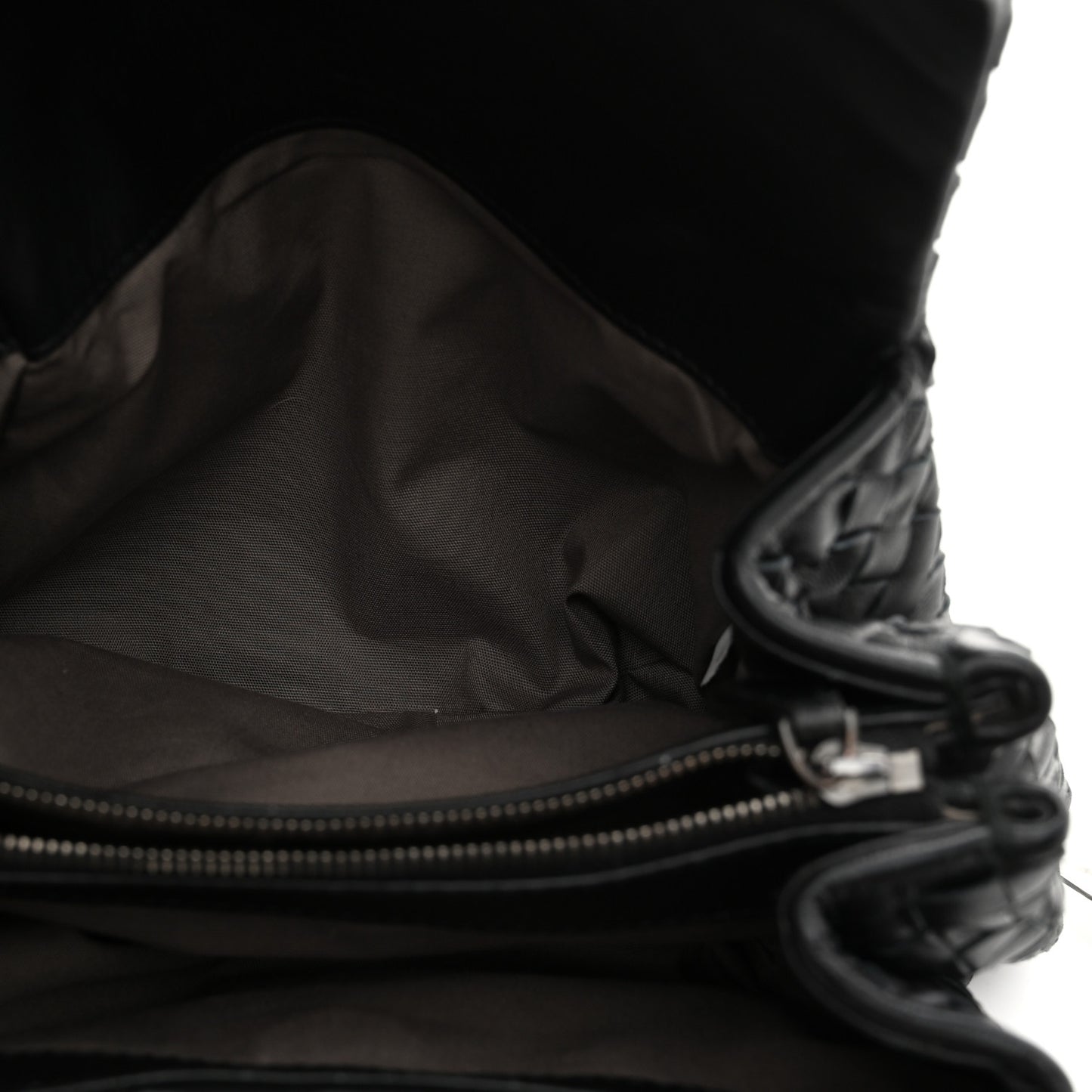 Nappa Intrecciato Flap Clutch Black
