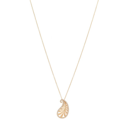 Tiffany 18K Yellow Gold Diamond Paloma Picasso Villa Palm Pendant Necklace 1 of 5