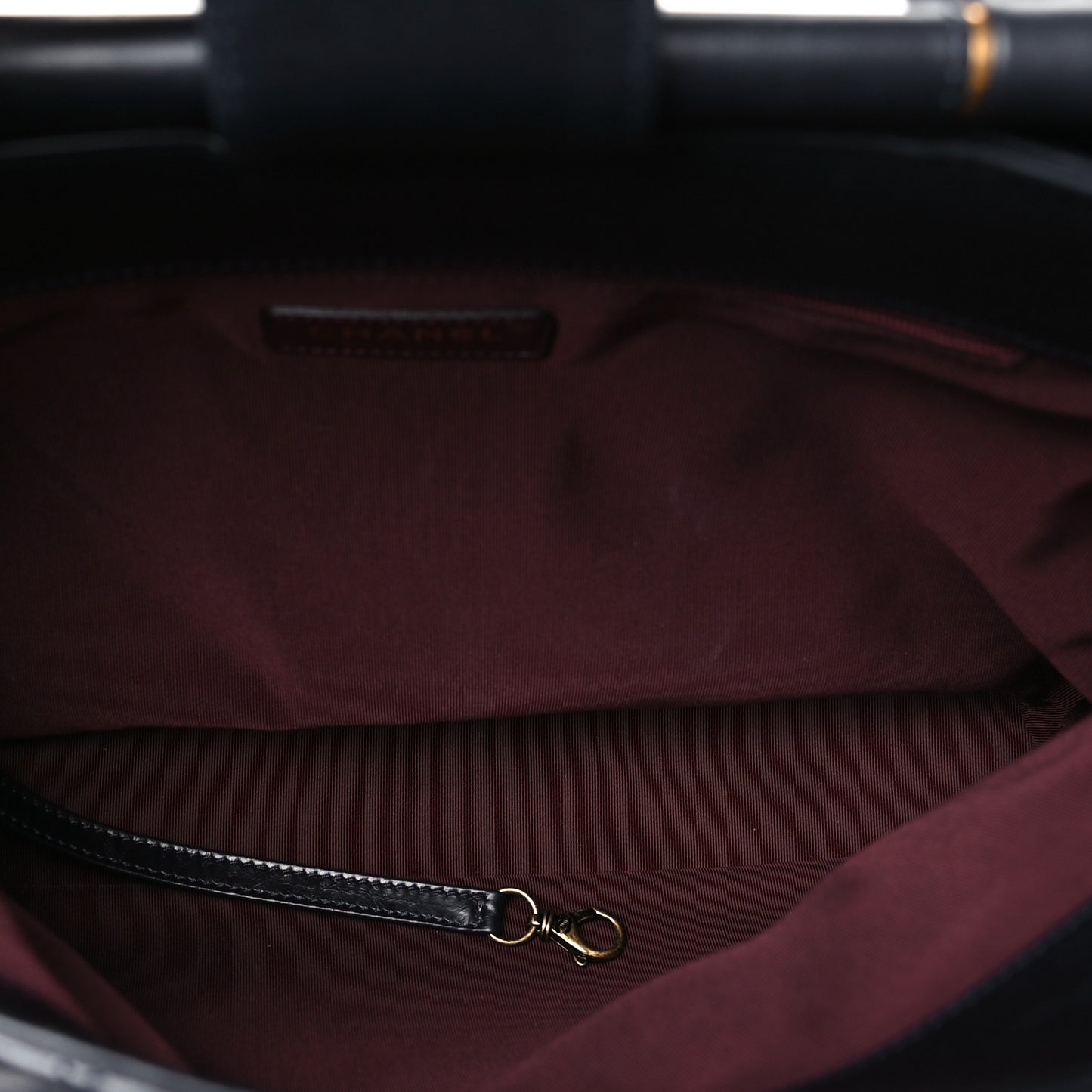 Calfskin Quilted Large Gold Bar Top Handle Tote Dark Navy Blue