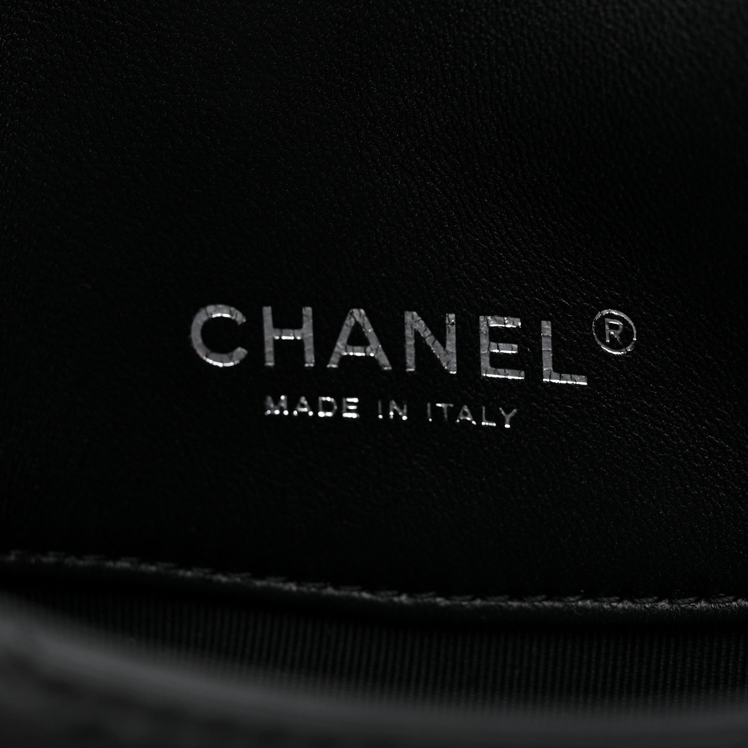 Chanel Printed Lambskin Logo CC Envelope Clutch With Chain Black White 6 of 10