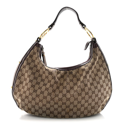 Gucci Monogram Large GG Twins Hobo Dark Brown 1 of 13