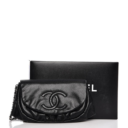 Chanel Caviar Half Moon Wallet On Chain WOC Black 9 of 9