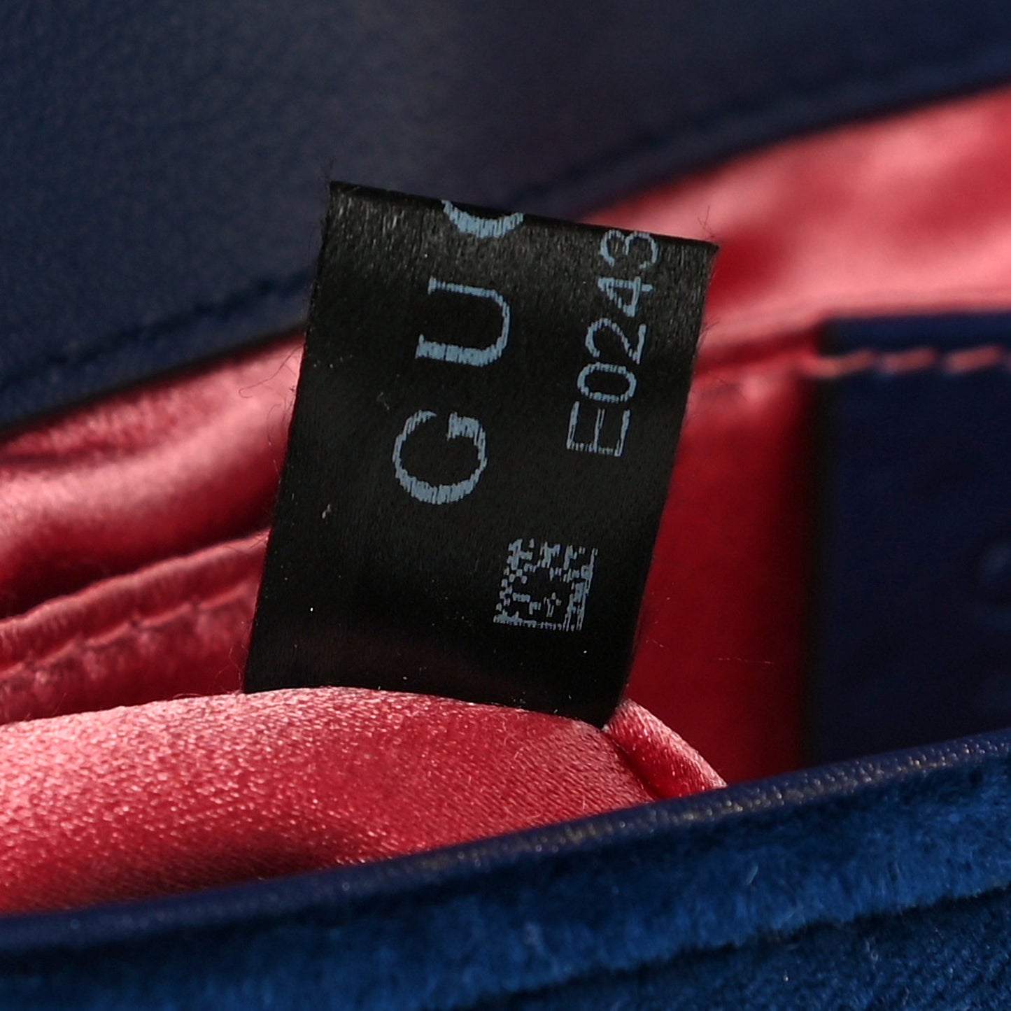 Velvet Matelasse Mini GG Marmont Shoulder Bag Cobalt Blue