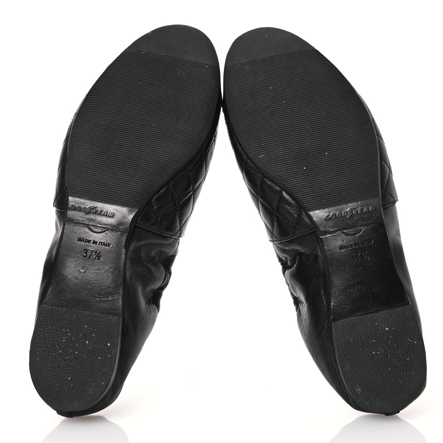 Chanel Lambskin Quilted Elastic CC Loafers 37.5 Black 6 of 13