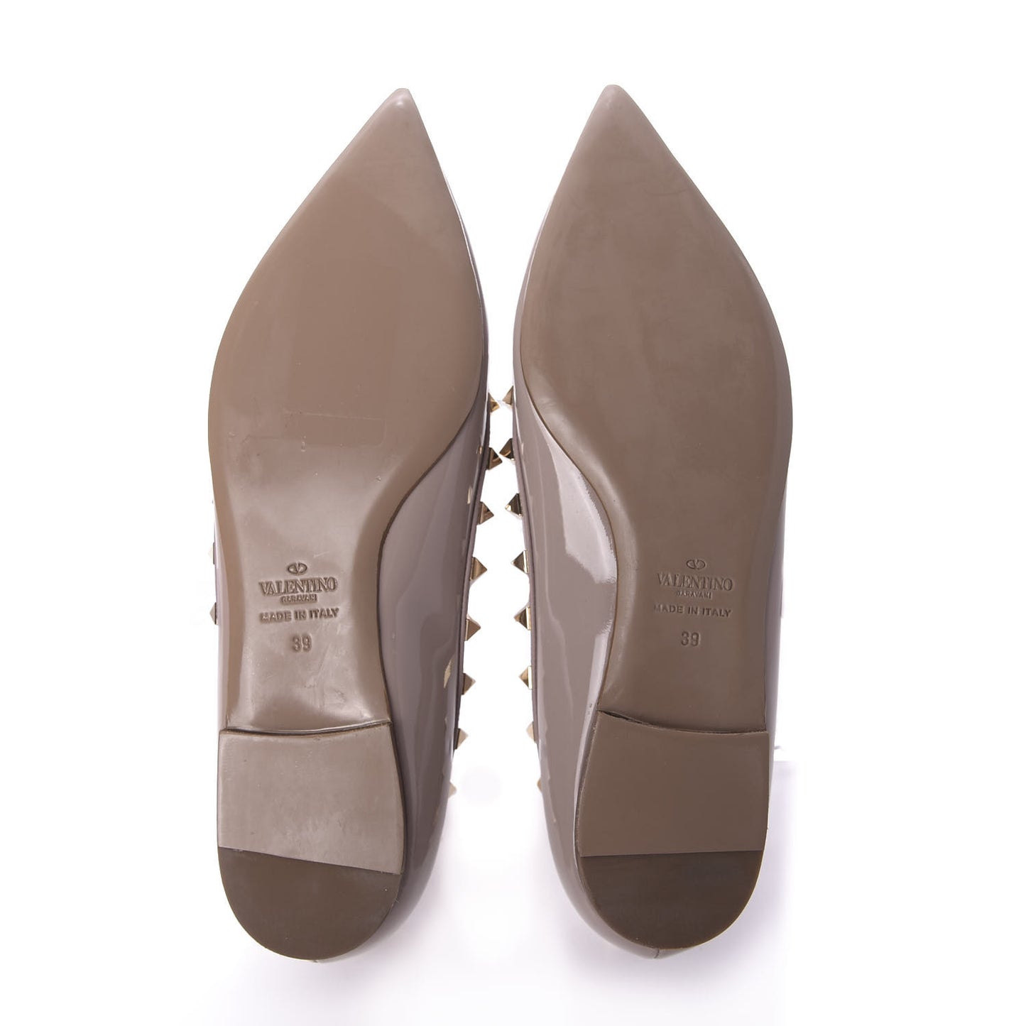 Patent Rockstud Ballerina Flats 39 Poudre