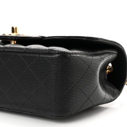 Chanel Metallic Calfskin Quilted Pixel Effect Mini Rectangular Flap Black 8 of 8