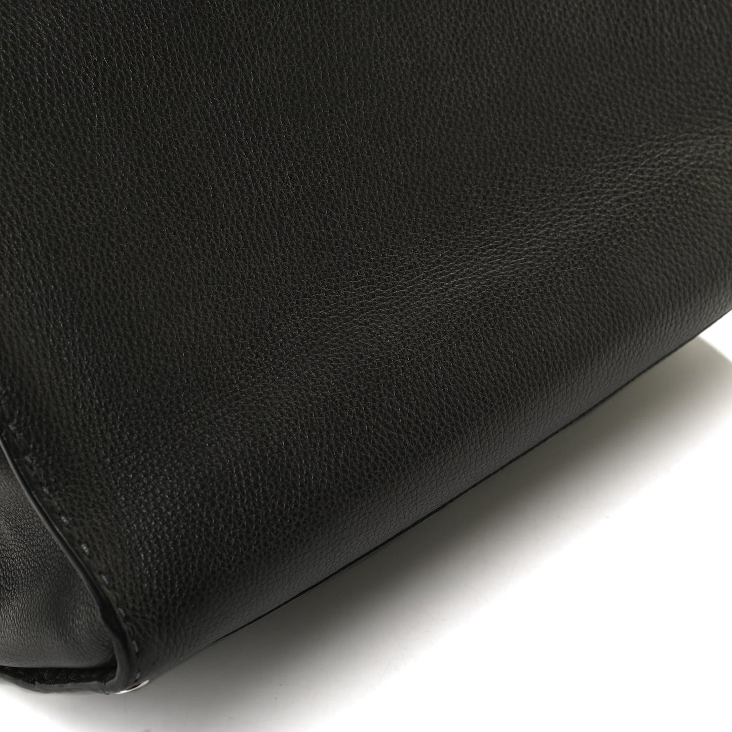 Calfskin Romano Selleria Monster Eyes Large Mens Peekaboo Iconic Essential Satchel Black White
