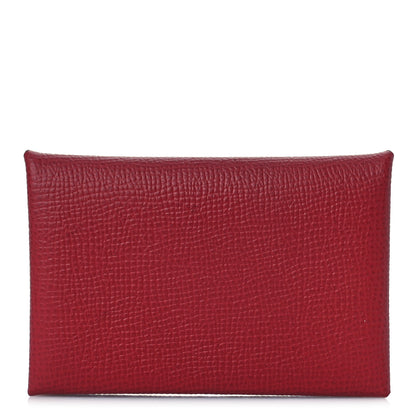 Hermes Epsom Verso Calvi Card Case Rouge Grenat Mauve Sylvestre 1 of 10