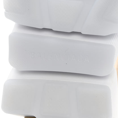 Balenciaga Technical 3D Recycled Knit Bi-Color Womens Speed 2.0 Transparent Sole Sneakers 36 Light Beige White 8 of 11