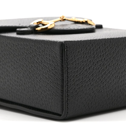Gucci Dollar Calfskin Vertical Horsebit 1955 Crossbody Bag Black 9 of 10
