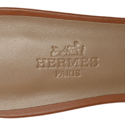 Hermes Calfskin Oasis Sandals 36 Gold 7 of 9