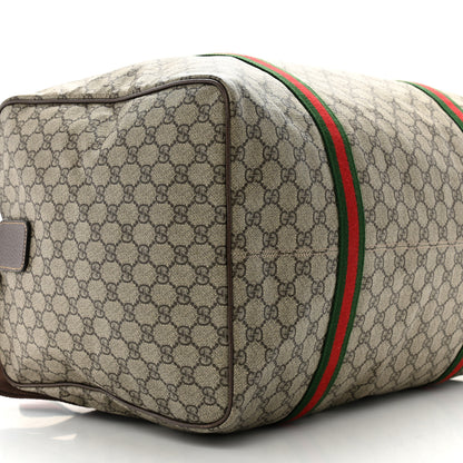 Gucci GG Supreme Monogram Web Medium Duffle Bag Brown 8 of 13