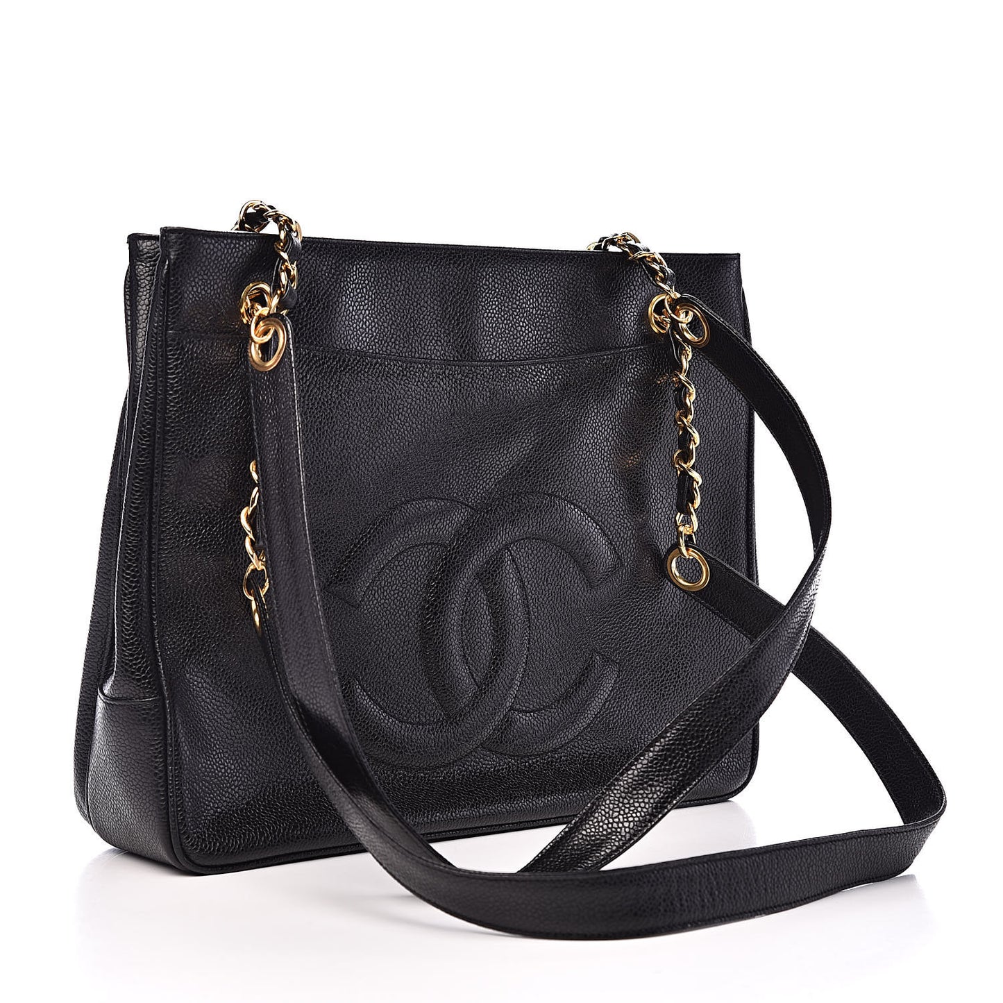 Caviar CC Shoulder Bag Black