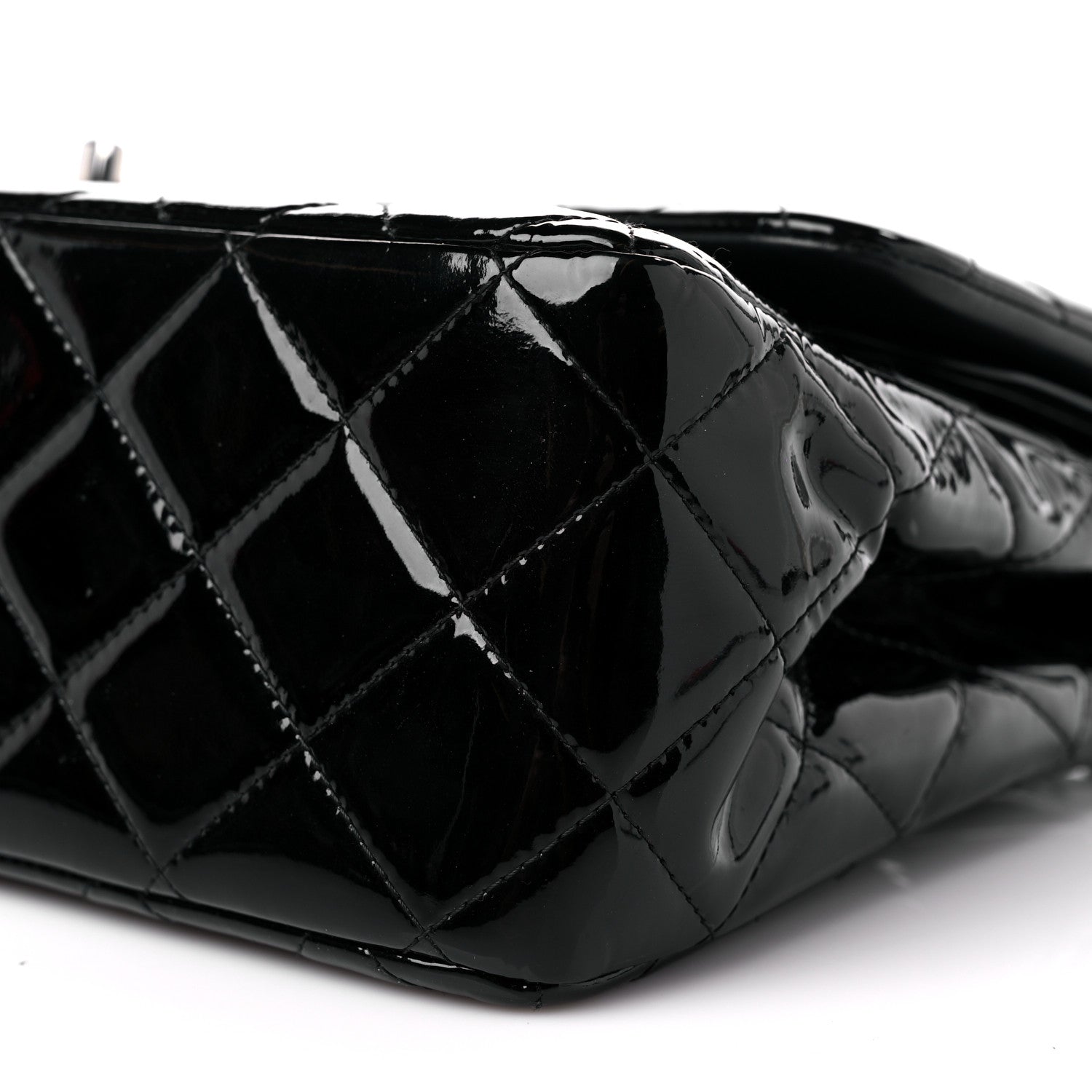 Chanel Patent Quilted Jumbo Double Flap Black 9 of 11