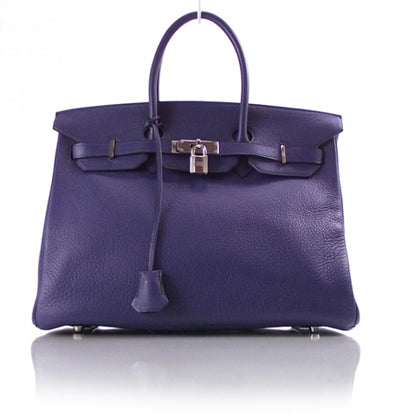 Hermes Taurillon Clemence BIRKIN 35 Cobalt 1 of 10