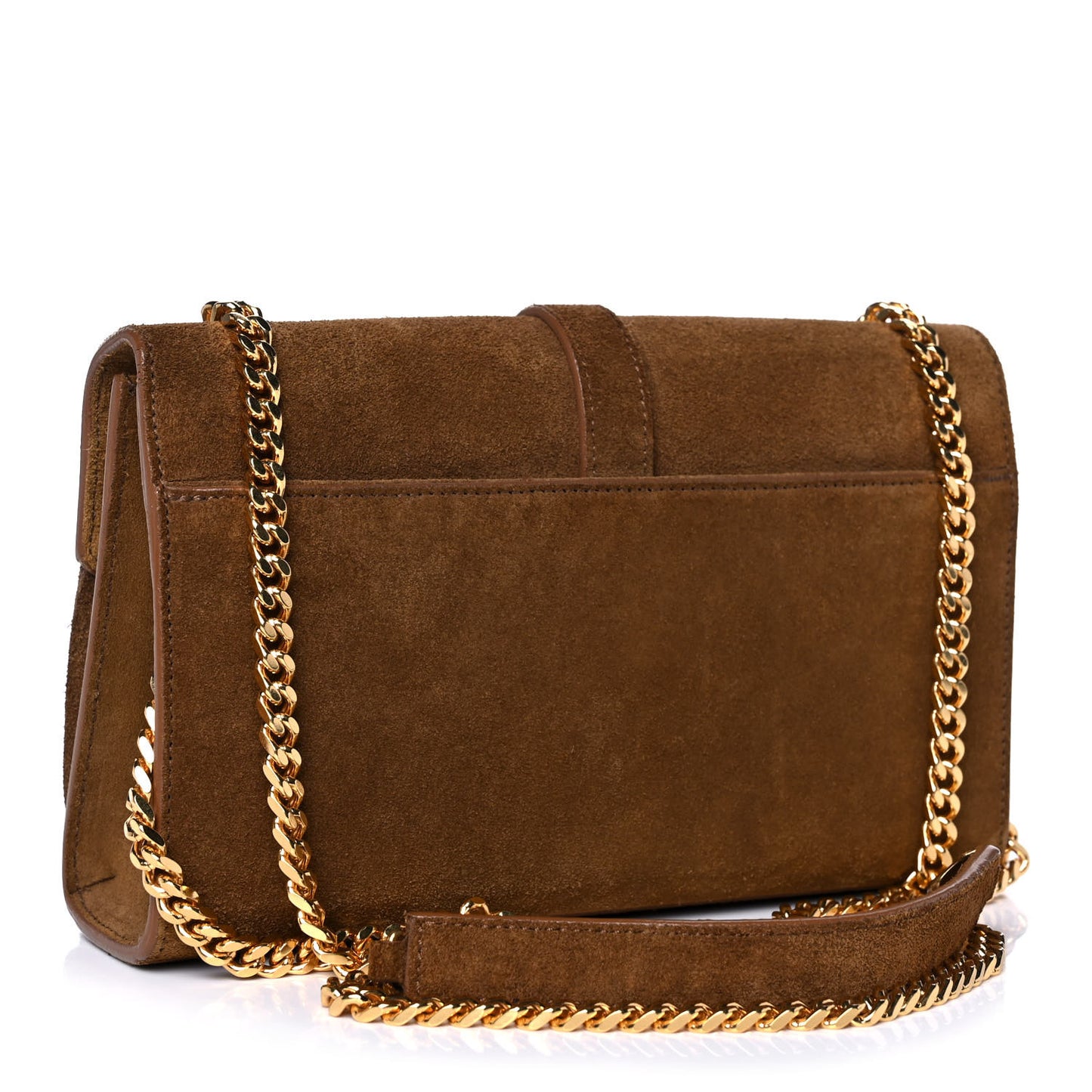 Suede Fringe Small Monogram Satchel Light Ocre