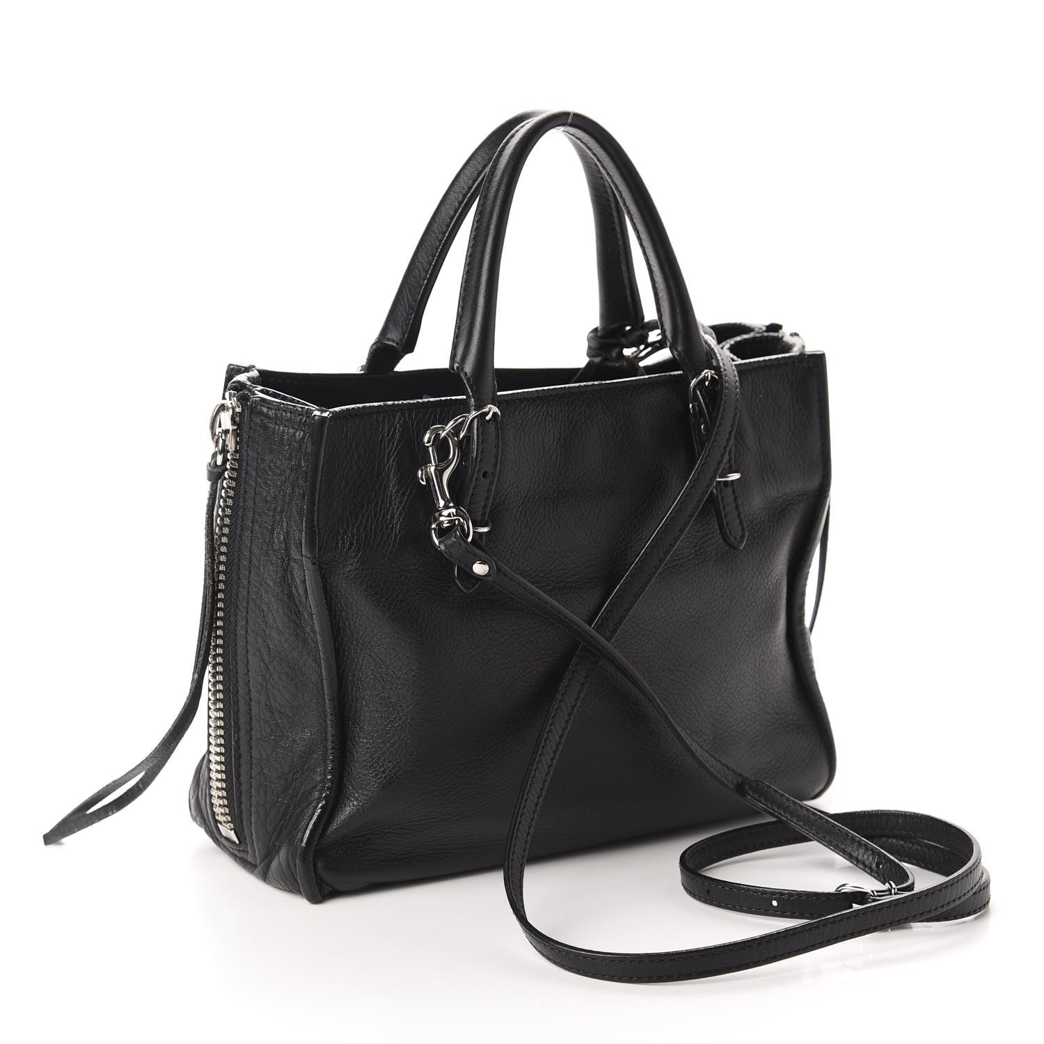 Balenciaga Calfskin Papier Mini A4 Zip Around Tote Black 3 of 10