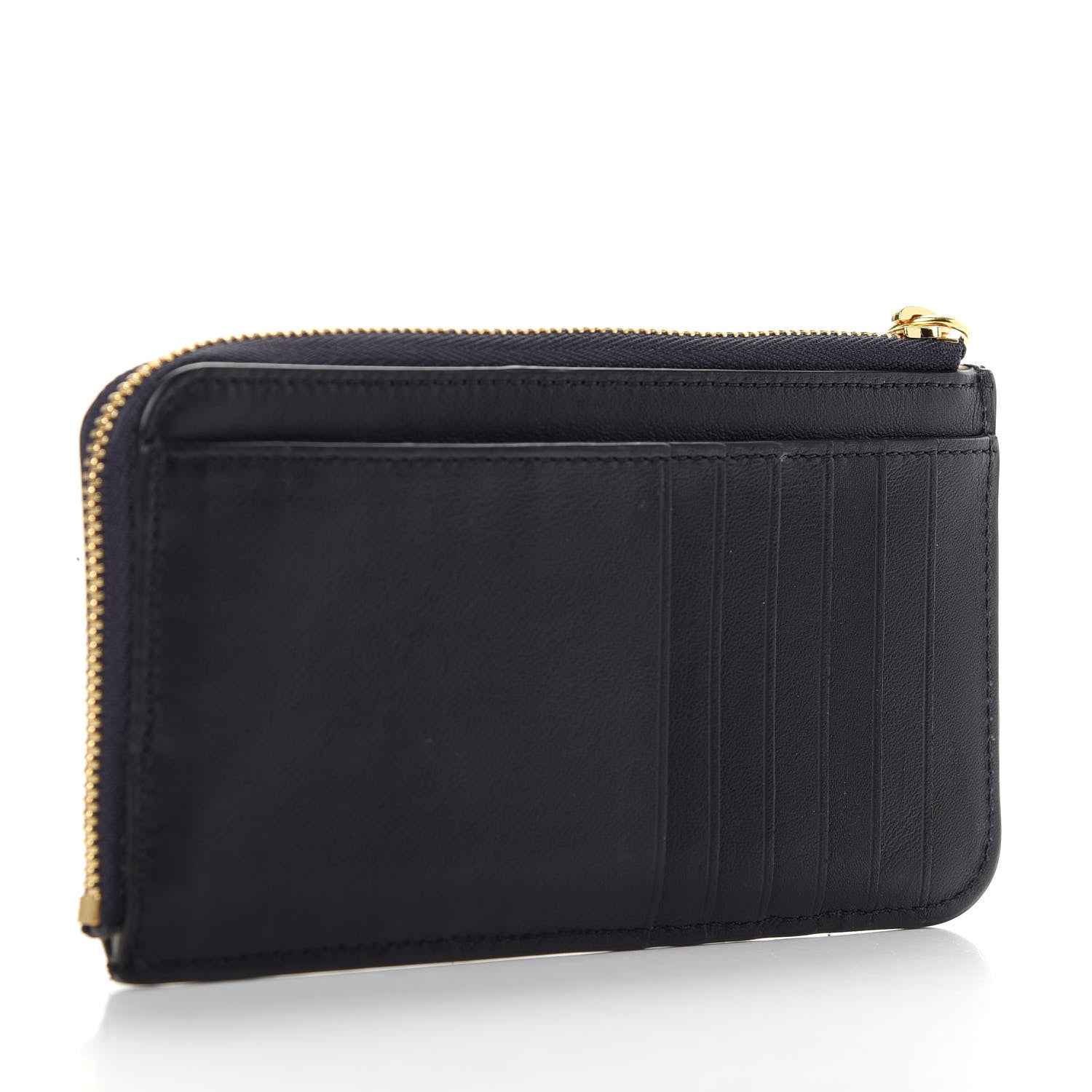 Chloe Calfskin Logo Vick Zip Card Case Full Blue 3 of 7